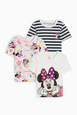 Pack de 3 - Minnie Mouse - camisetas de manga corta