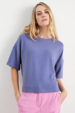 Knitted jumper - short sleeve