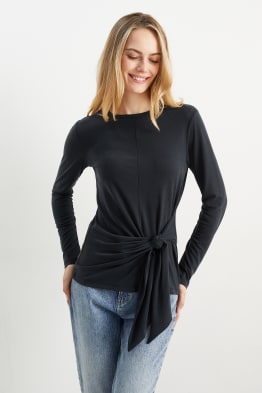 Longsleeve met knoop in de stof