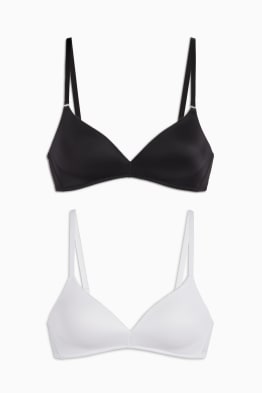 Confezione da 2 - reggiseno senza ferretti - imbottito