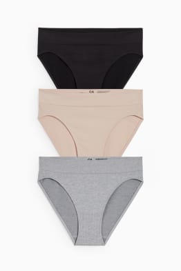 Confezione da 3 - slip - senza cuciture