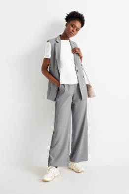 Cloth trousers - high waist - wide leg