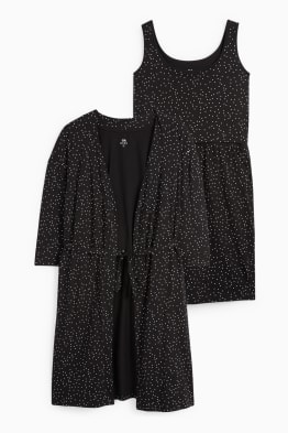 Ensemble - chemise de nuit d'allaitement et robe de chambre - 2 pièces