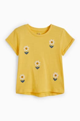 Květinový motiv - tričko s krátkým rukávem