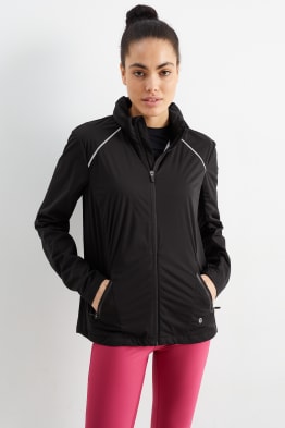 Outdoor jacket with hood