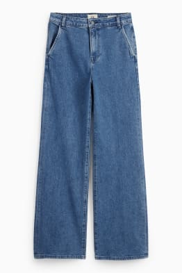 Wide leg jeans - high waist - LYCRA®