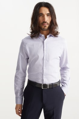 Shirt - slim fit - cutaway collar- striped
