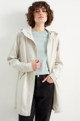 Cappotto soft shell con cappuccio - 4 Way Stretch