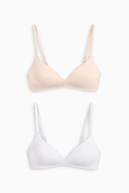 Confezione da 2 - reggiseno senza ferretti - imbottito