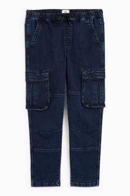 Dżinsy bojówki - tapered fit - jog denim- LYCRA®