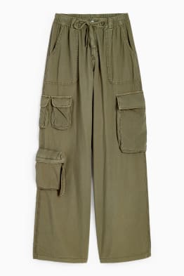CLOCKHOUSE - pantalons cargo - mid waist - wide leg