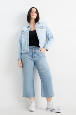 Wide leg jeans - wysoki stan