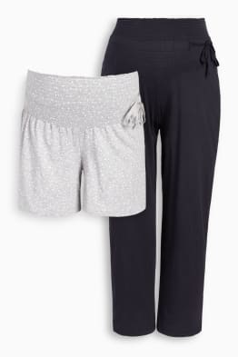 Multipack of 2 - maternity pyjama bottoms and shorts