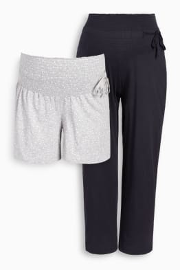 Lot de 2 - pantalon et short et de pyjama de grossesse