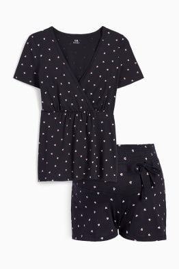 Short nursing pyjamas - patterned