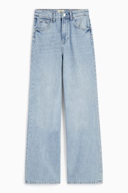 Wide leg jeans - wysoki stan