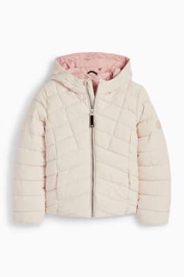 Quilted jacket with hood - water-repellent