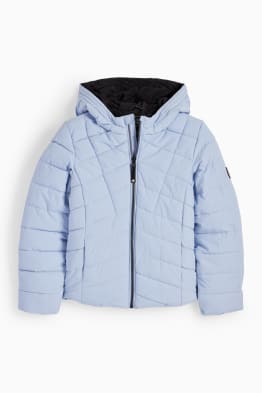 Quilted jacket with hood - water-repellent
