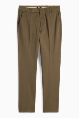 Kalhoty chino - mid waist - tapered fit