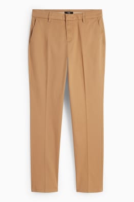 Chinos - mid-rise waist - tapered fit