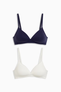 Confezione da 2 - reggiseno senza ferretti - imbottito