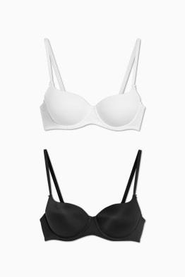 Confezione da 2 - reggiseno con ferretti - FULL COVERAGE - imbottito