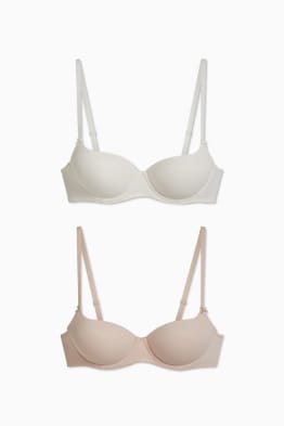 Confezione da 2 - reggiseno con ferretti - FULL COVERAGE - imbottito