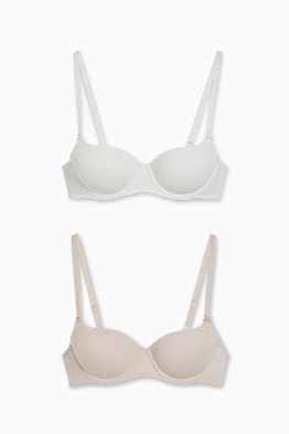 Confezione da 2 - reggiseno con ferretti - FULL COVERAGE - imbottito