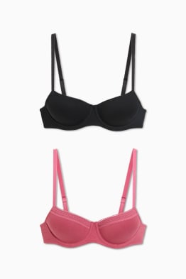 Confezione da 2 - reggiseno con ferretti - imbottito