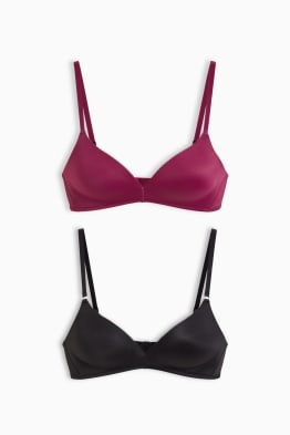 Confezione da 2 - reggiseno senza ferretti - imbottito