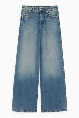 CLOCKHOUSE - wide leg jeans - mid-rise waist