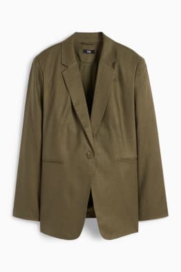 Linen blazer - fitted - lined