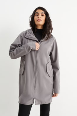 Softshell coat with hood - 4 Way Stretch