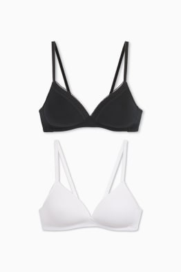 Confezione da 2 - reggiseno senza ferretti - imbottito