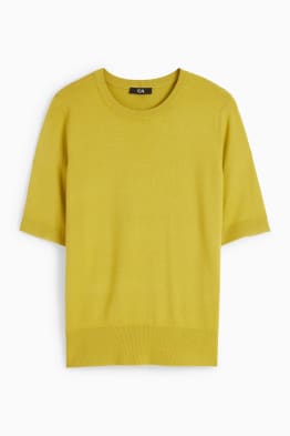 Pletený svetr basic - s krátkým rukávem