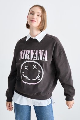 CLOCKHOUSE - bluză de molton - Nirvana