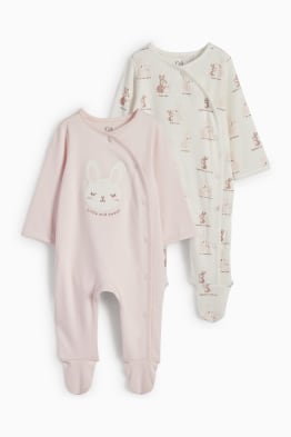 Multipack 2er - Häschen - Baby-Schlafanzug