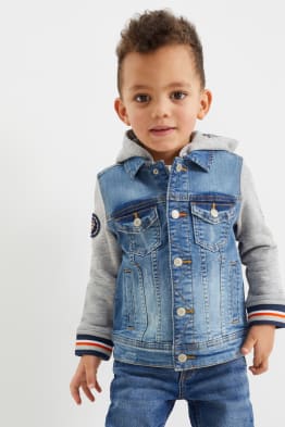 Veste en jean à capuche - look deux-en-un