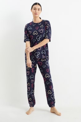 C&A Damen Pyjama Set Baumwolle Bedruckt