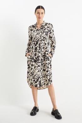 Viscose shirt dress - floral