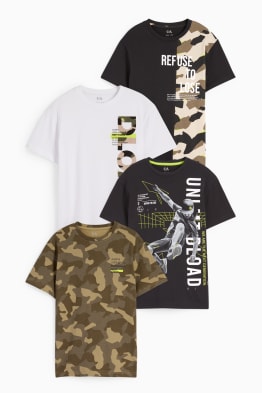 Multipack of 4 - camouflage - short sleeve T-shirt