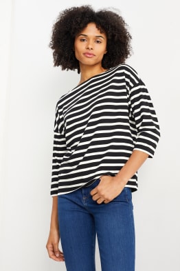 Basic long sleeve top - striped