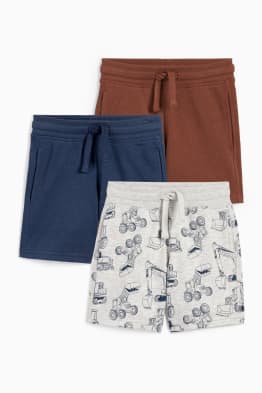 Multipack of 3 - digger - sweat Bermuda shorts