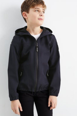 Jacket with hood - lined - water-repellent