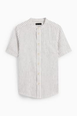 Shirt - linen blend - striped