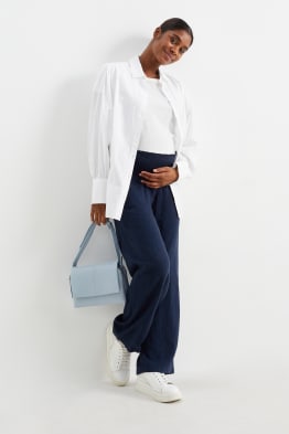 Maternity cloth trousers - palazzo - linen blend