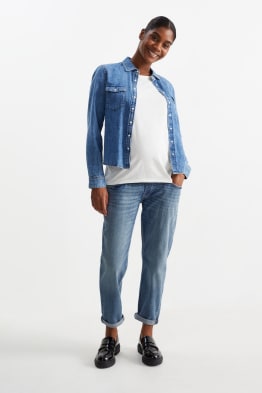 Texans de maternitat - tapered jeans - LYCRA®