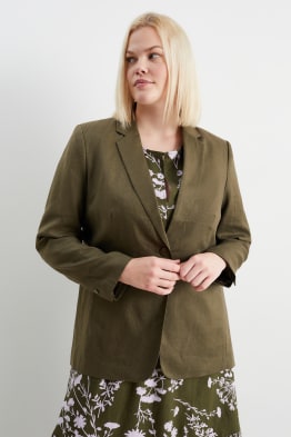 Linen blazer - fitted - lined