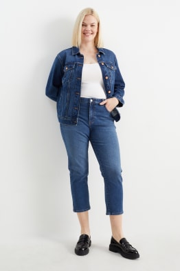 Jeans capri - talie medie - slim fit