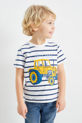 Multipack of 3 - digger and tractor- short sleeve T-shirt